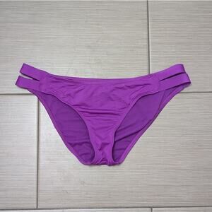 Mossimo Supply Co. Purple Bikini Bottom with Double-Strap Detail